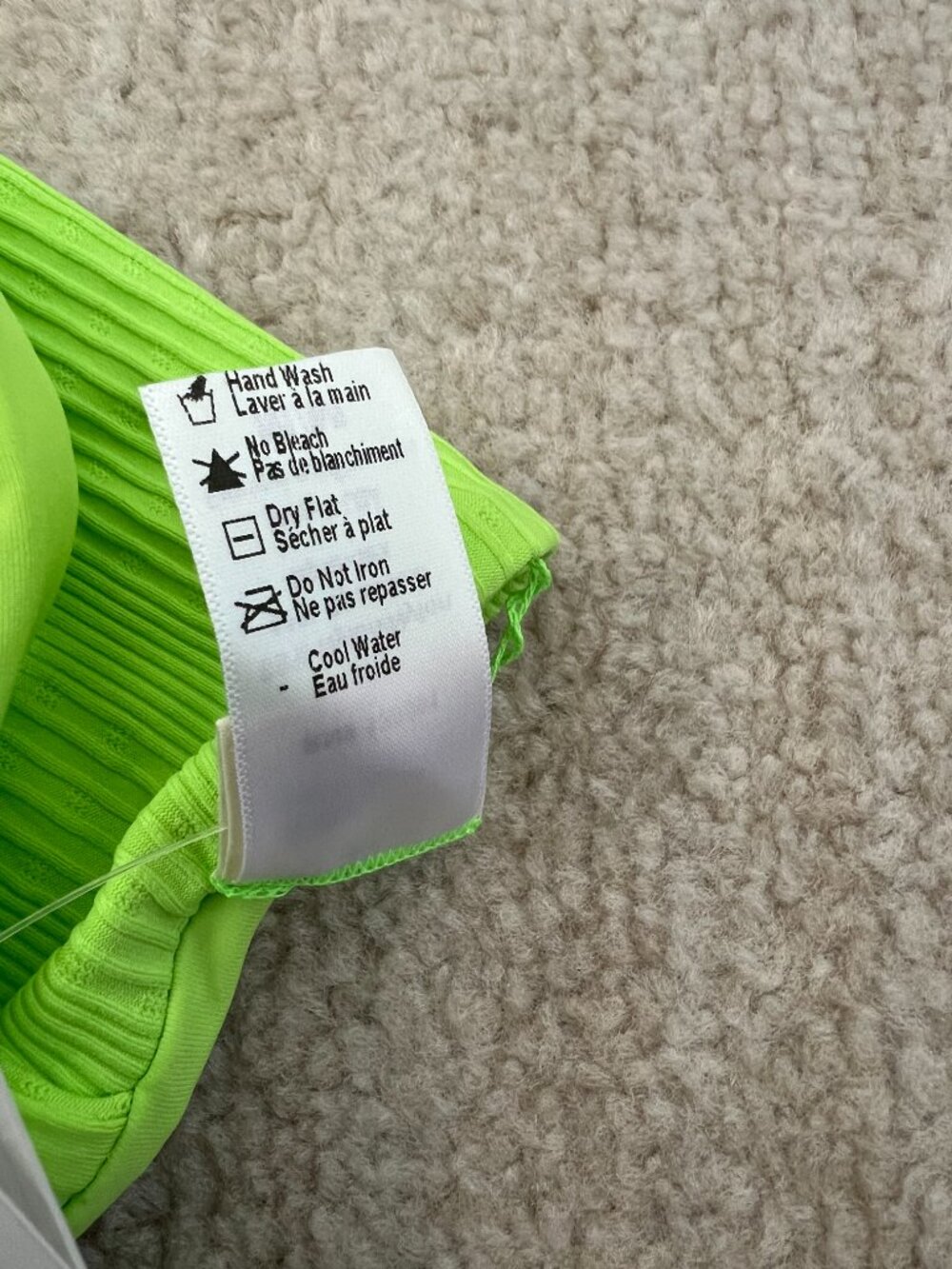 NWT L*Space Katniss Green Ribbed One Piece Swimsuit M - Picture 9 of 10